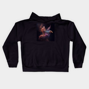 Bird in Space with unique Design Kids Hoodie